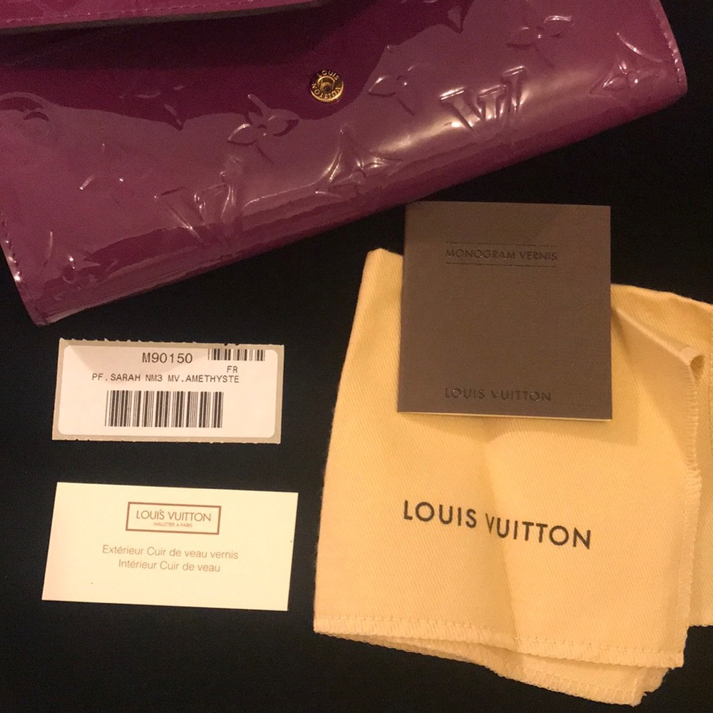 Louis Vuitton vernis monogram Sarah wallet - Picture 5 of 9